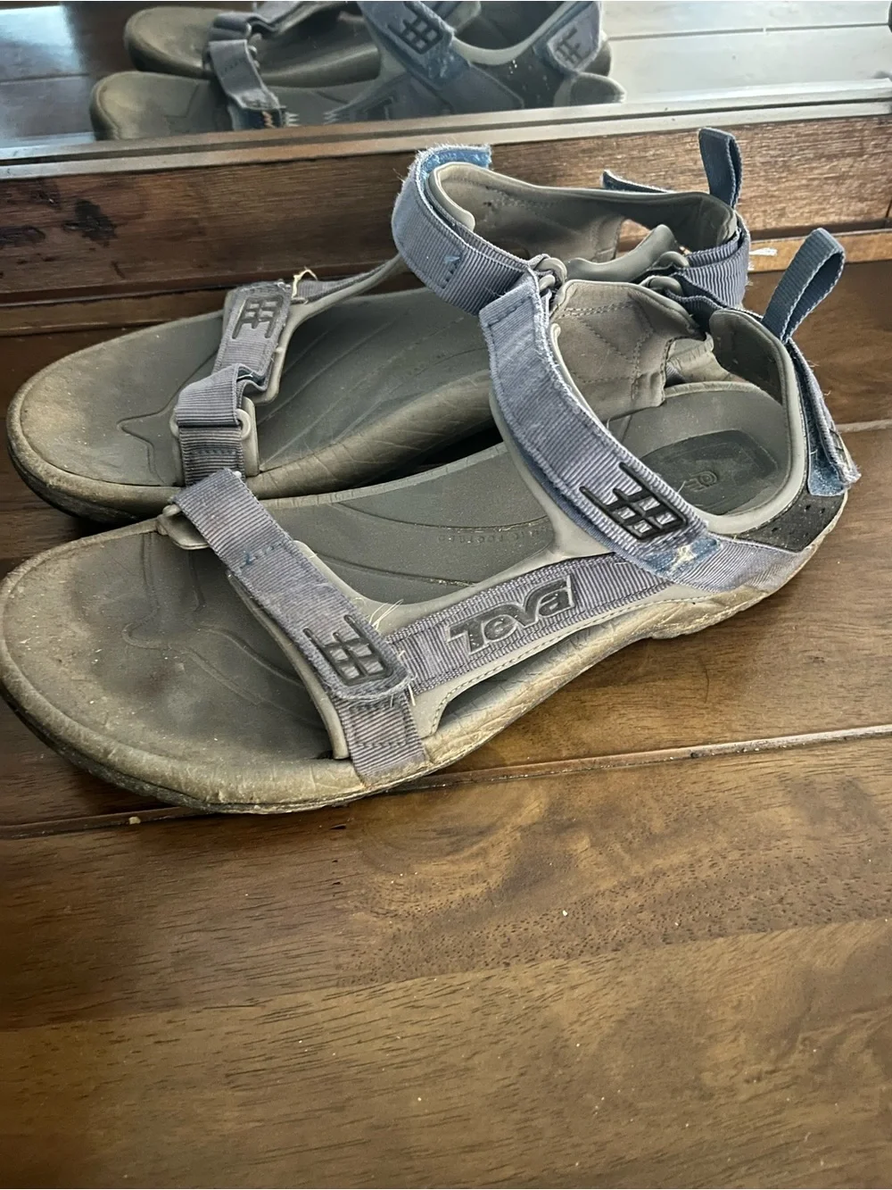 Teva Light Blue Gray Strappy Outdoor Sandals